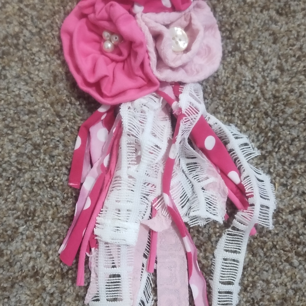 Pink Floral Brooch Accessory